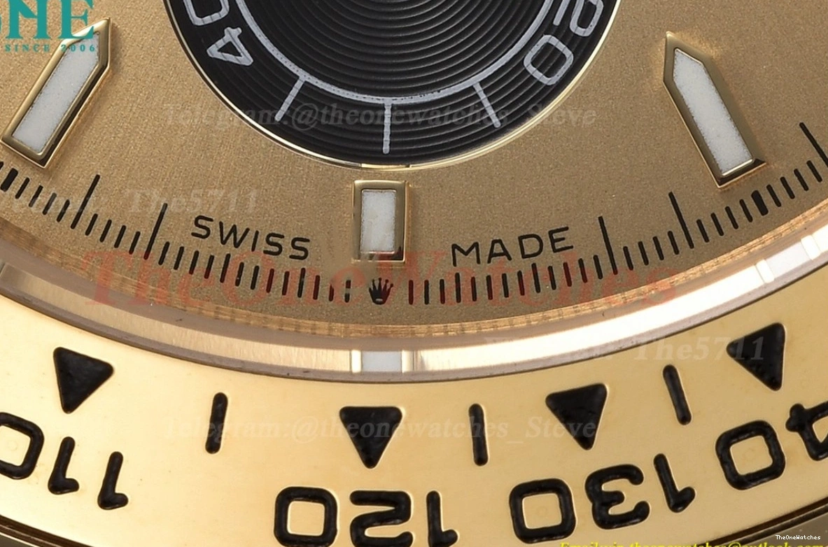 GDF A3836 Daytona 40mm Black Gold YG YG 0129